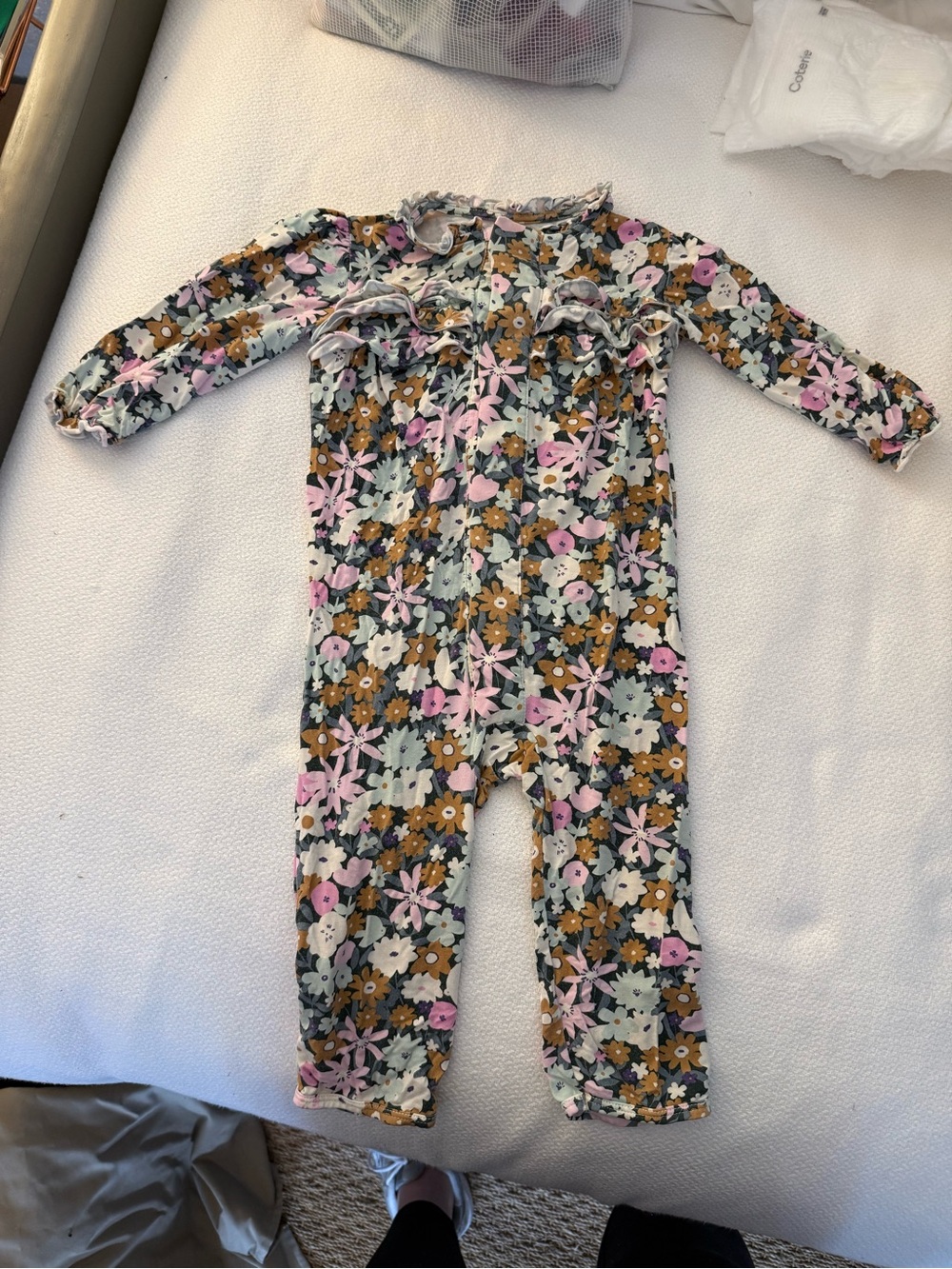 Magnetic Me Floral Ruffle Romper